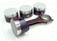 WBC Spitfire Forged Piston Set with Thermal & Skirt Coating; WBC Steel Con Rod